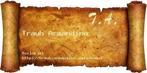 Traub Armandina névjegykártya
